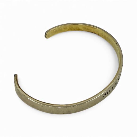 Far Fetched Love You to the Moon and Back Cuff Bracelet Mixed Metals Stamped - Picture 4 of 4